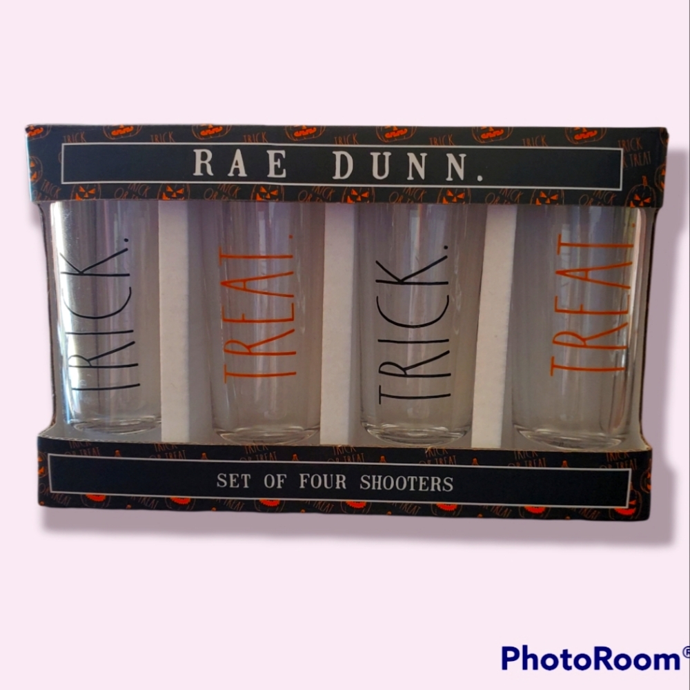 RAE DUNN | Trick or Treat Set of 4 Shot Glasses